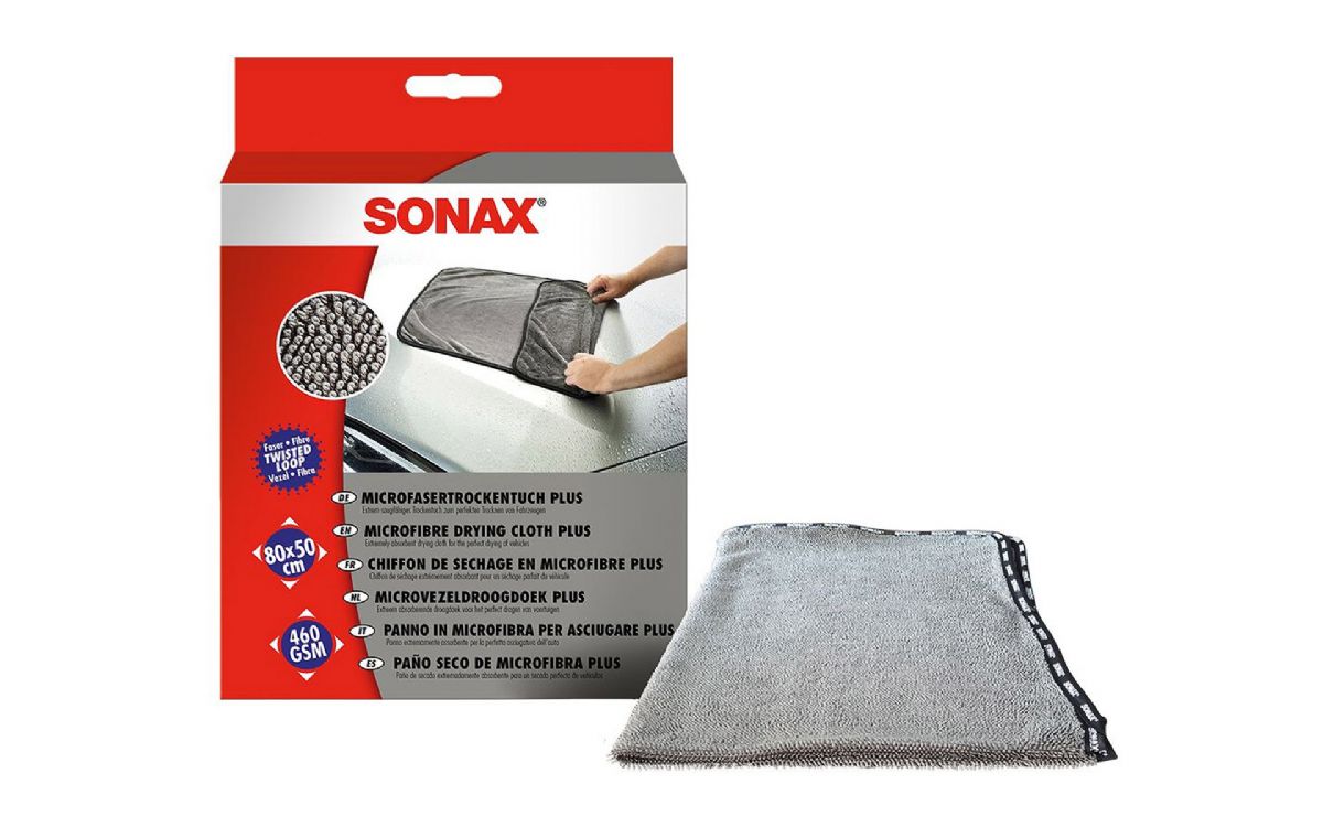 SONAX Microfaser Trocken Tuch Plus, 80 � 50 cm, 1 Tuch